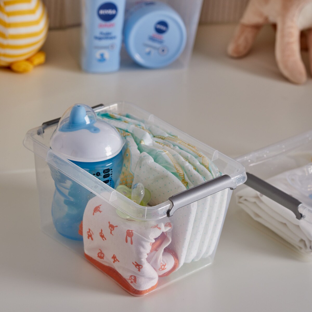 Pojemnik Plastikowy Pudełko Z Pokrywą Na Żywność Antybakteryjne 3X 0,6L