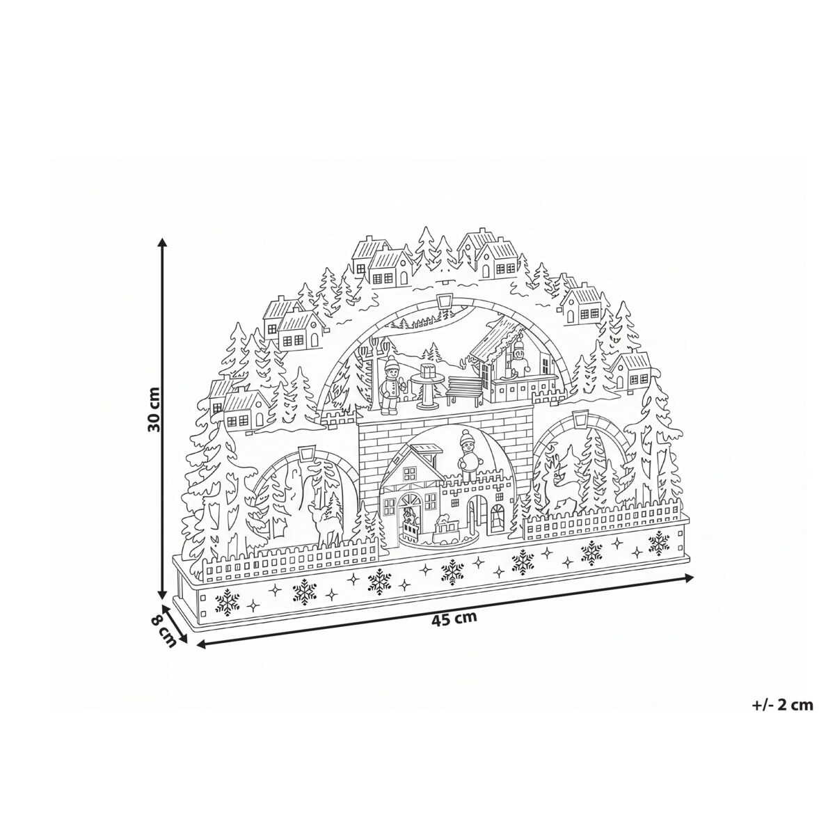Dekoracja świąteczna LED SELURA 30 cm Jasnobrązowy