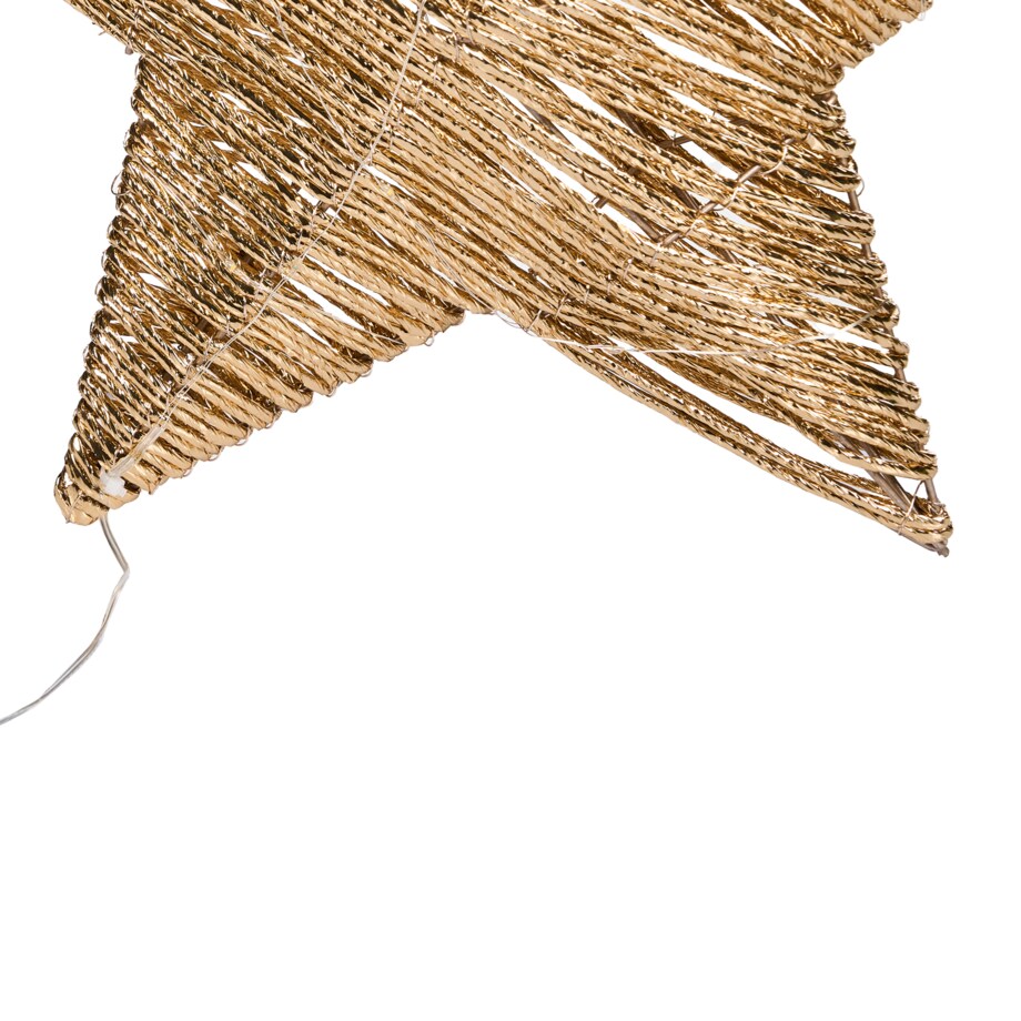 Zestaw 2 dekoracji świątecznych LED HAMPEN Gwiazda 24/30 cm Złoty