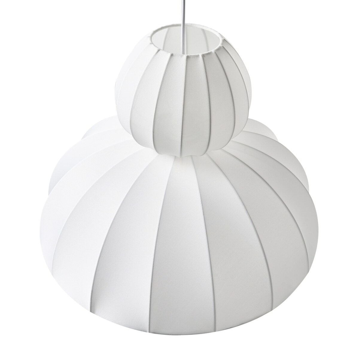 Lampa wisząca GOELETTE Jedwab syntetyczny Biały