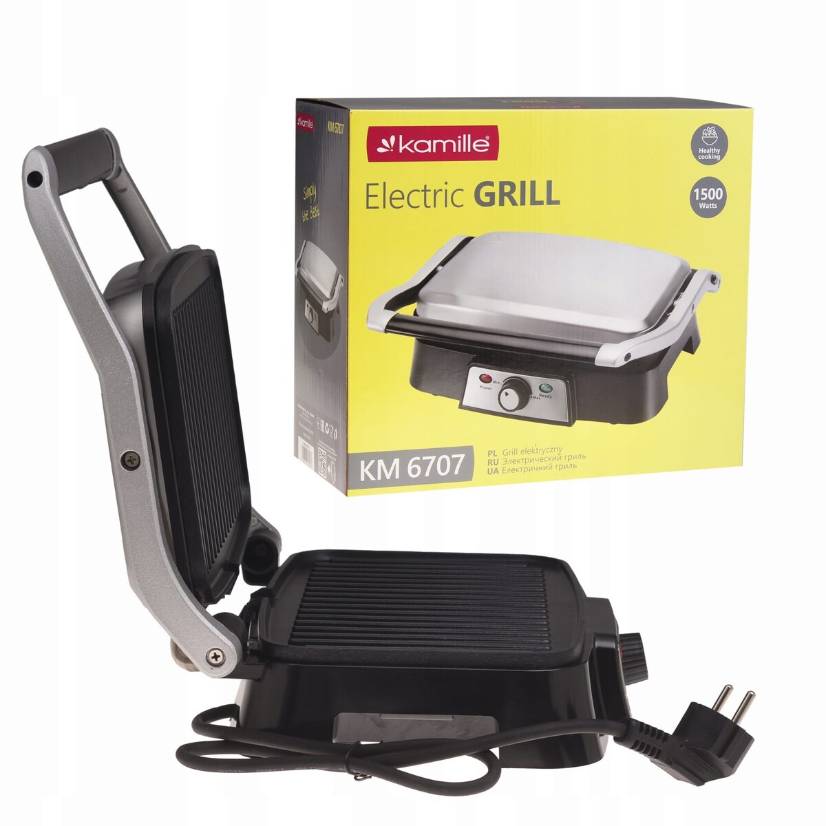 Grill elektryczny opiekacz 1500W KAMILLE