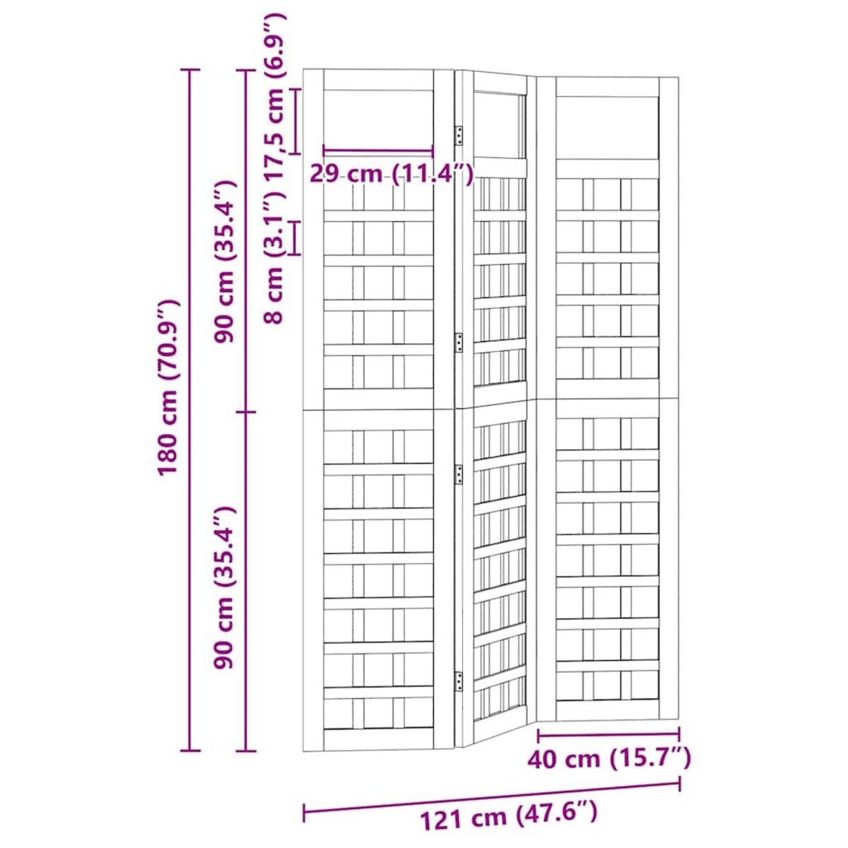 vidaXL Zewnętrzna osłona prywatności Brązowy 120 x 180 cm
