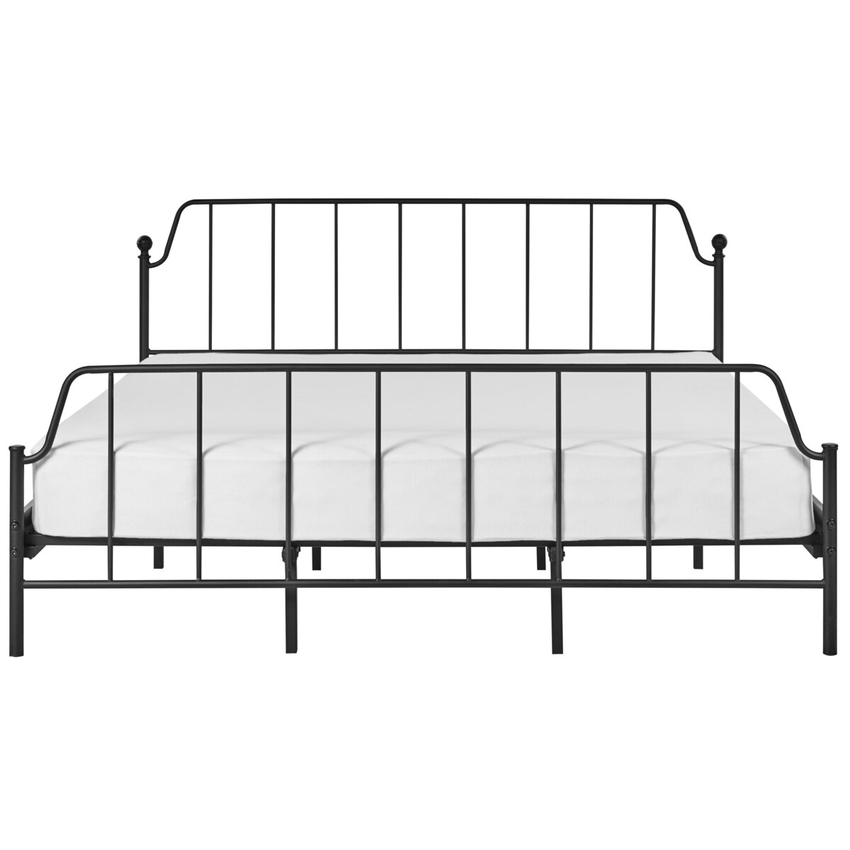 Łóżko metalowe 180 x 200 cm czarne MAURESSAC