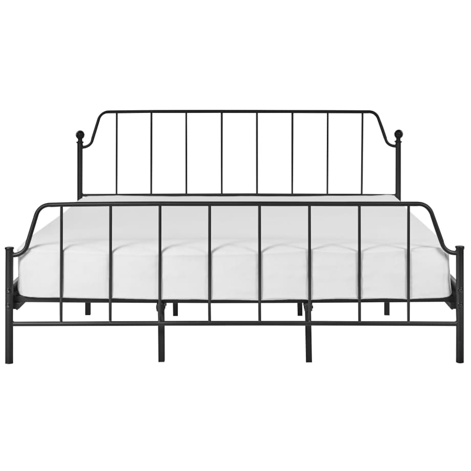 Łóżko metalowe 180 x 200 cm czarne MAURESSAC
