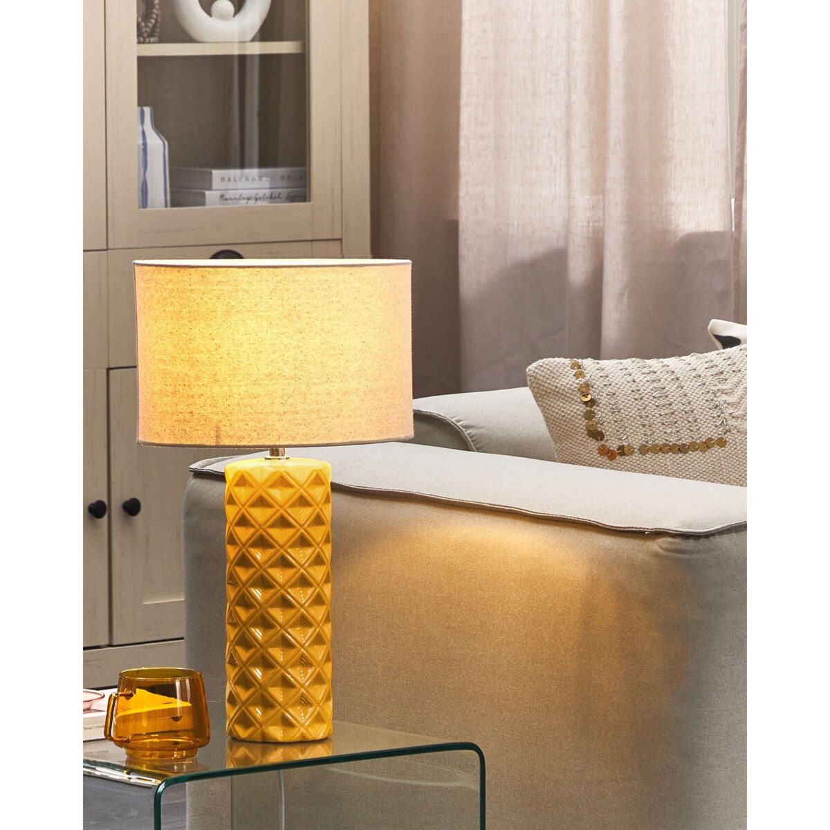 Lampa stołowa BALONNE Ceramika Żółty