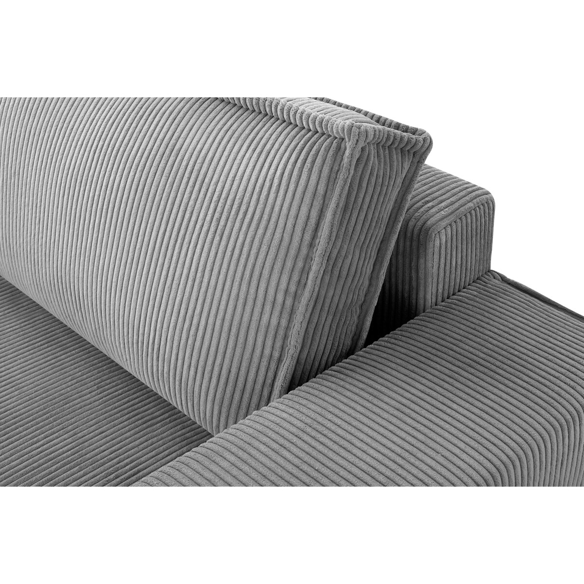 KONSIMO NAPI Sofa 3-osobowa z pojemnikiem na pościel, jasnoszara