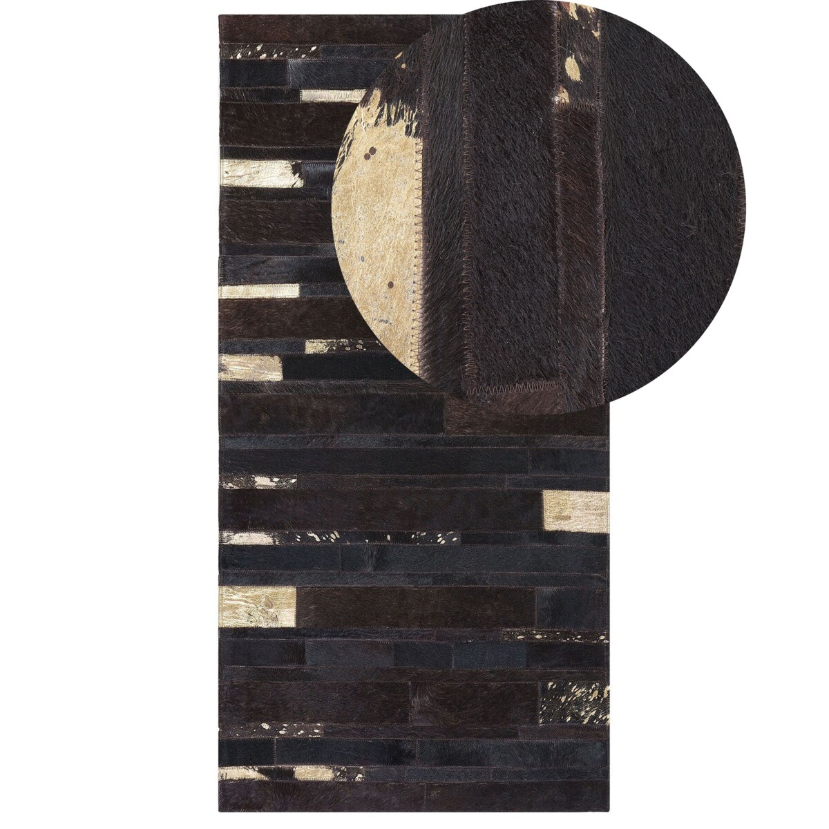 Dywan skórzany 80 x 150 cm brązowy ARTVIN