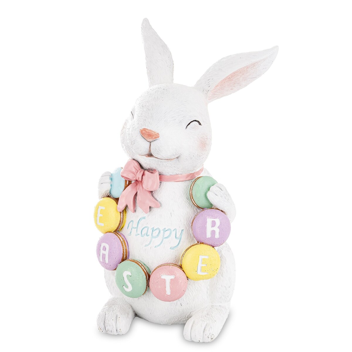 Dekoracja - króliczek i naszyjnik z drażetkami 30x16x18 cm