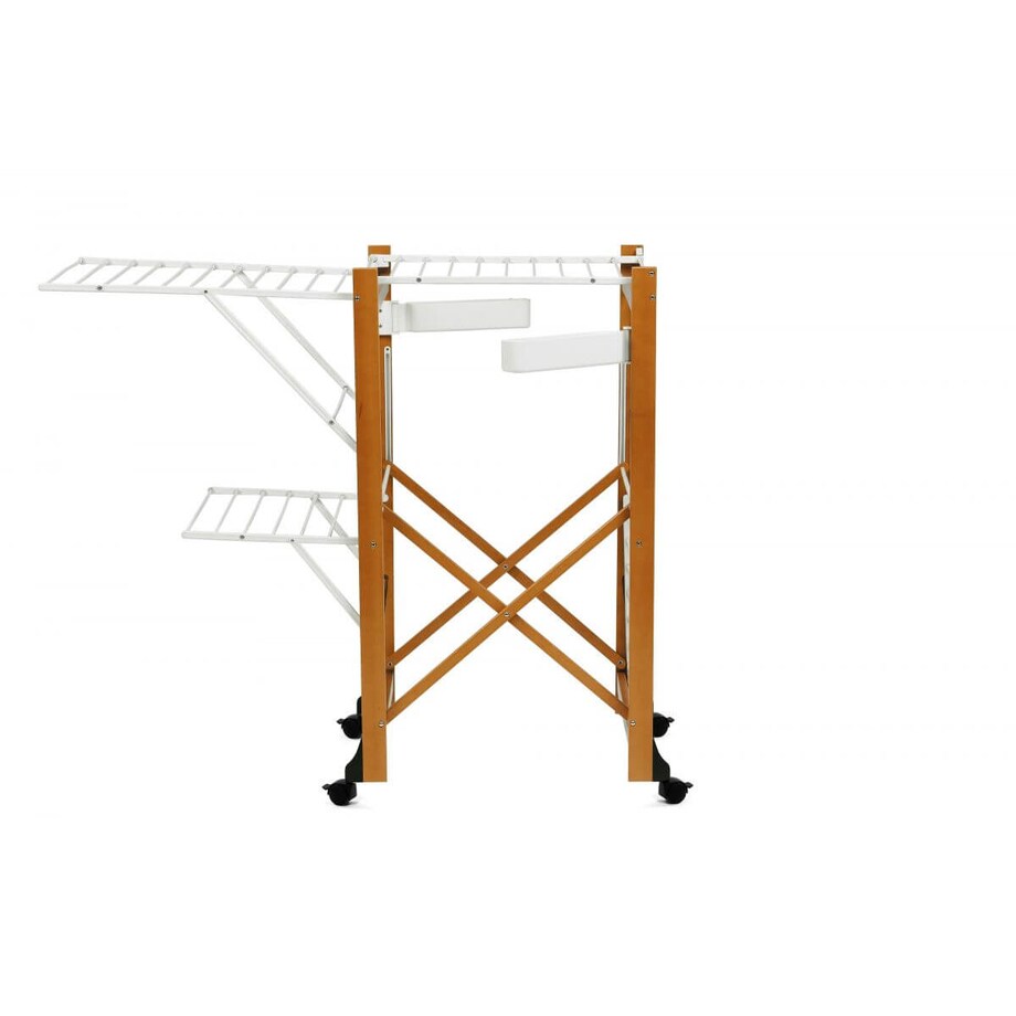 ARREDAMENTI GABBIANO Suszarka na pranie na kółkach - 175 x 67 cm, Brązowy