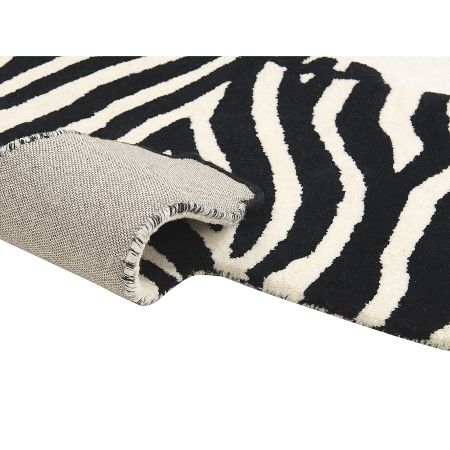 Dywan dziecięcy wełniany zebra 100 x 160 cm biało-czarny KHUMBA
