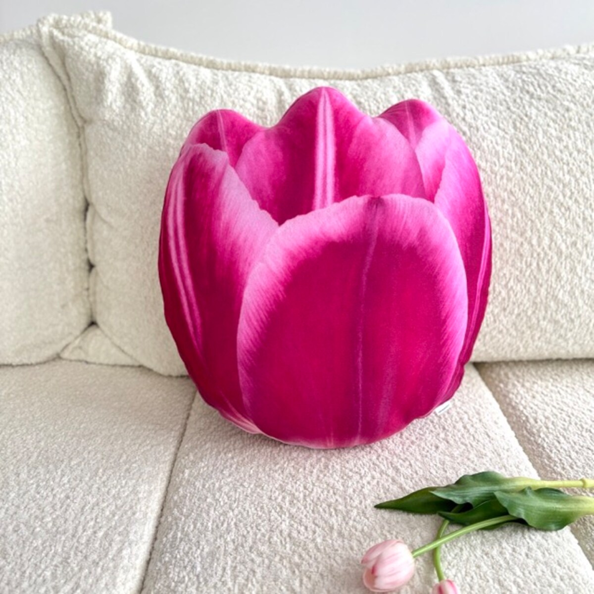 Poduszka kwiat duży Tulipan ciemnoróżowy