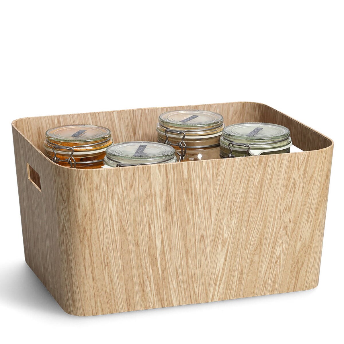 Pudełko z wytrzymałego kartonu WOOD, 39,5 x 30,5 x 20 cm