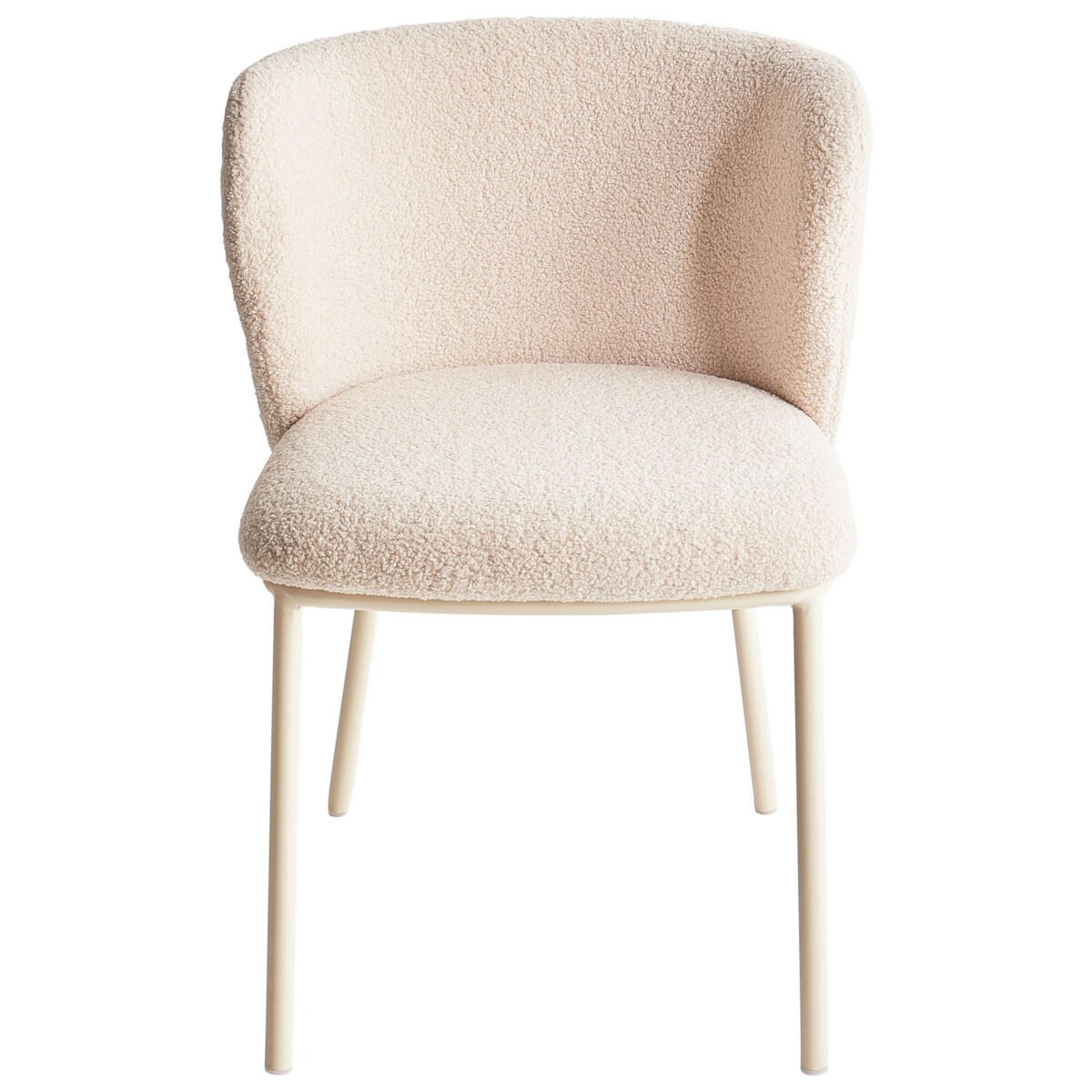 Zestaw 2 krzeseł MINA II Boucle Jasnobeżowy