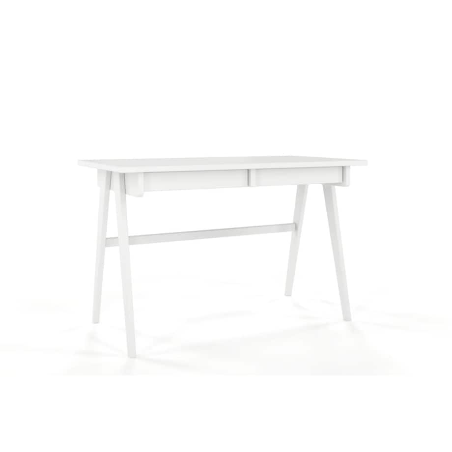 Drewniane biurko / toaletka z szufladami Visby EDDA / kolor biały ral