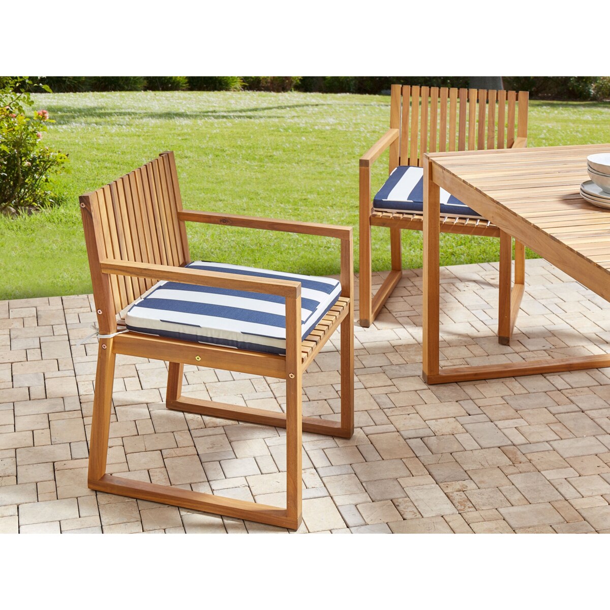 Zestaw jadalniany dla 8 osób Drewno Granatowy SASSARI II