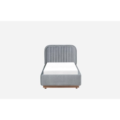 Łóżko dziecięce Delikate (90x200) w tkaninie Deluxe Steel