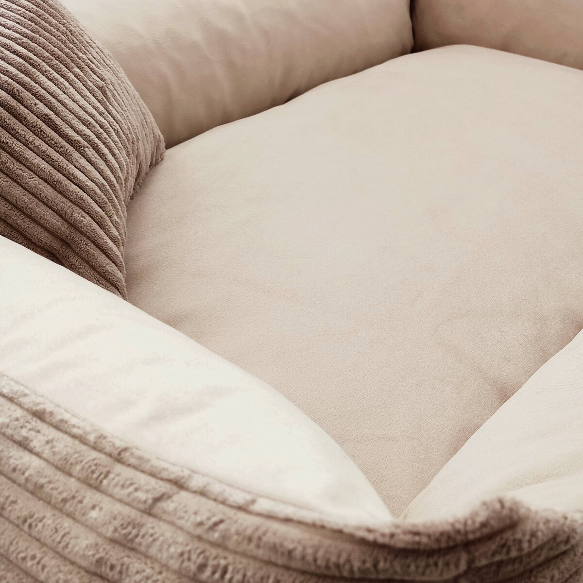 Sztruksowe legowisko dla psa MOLLY, 80x60 cm, Beż