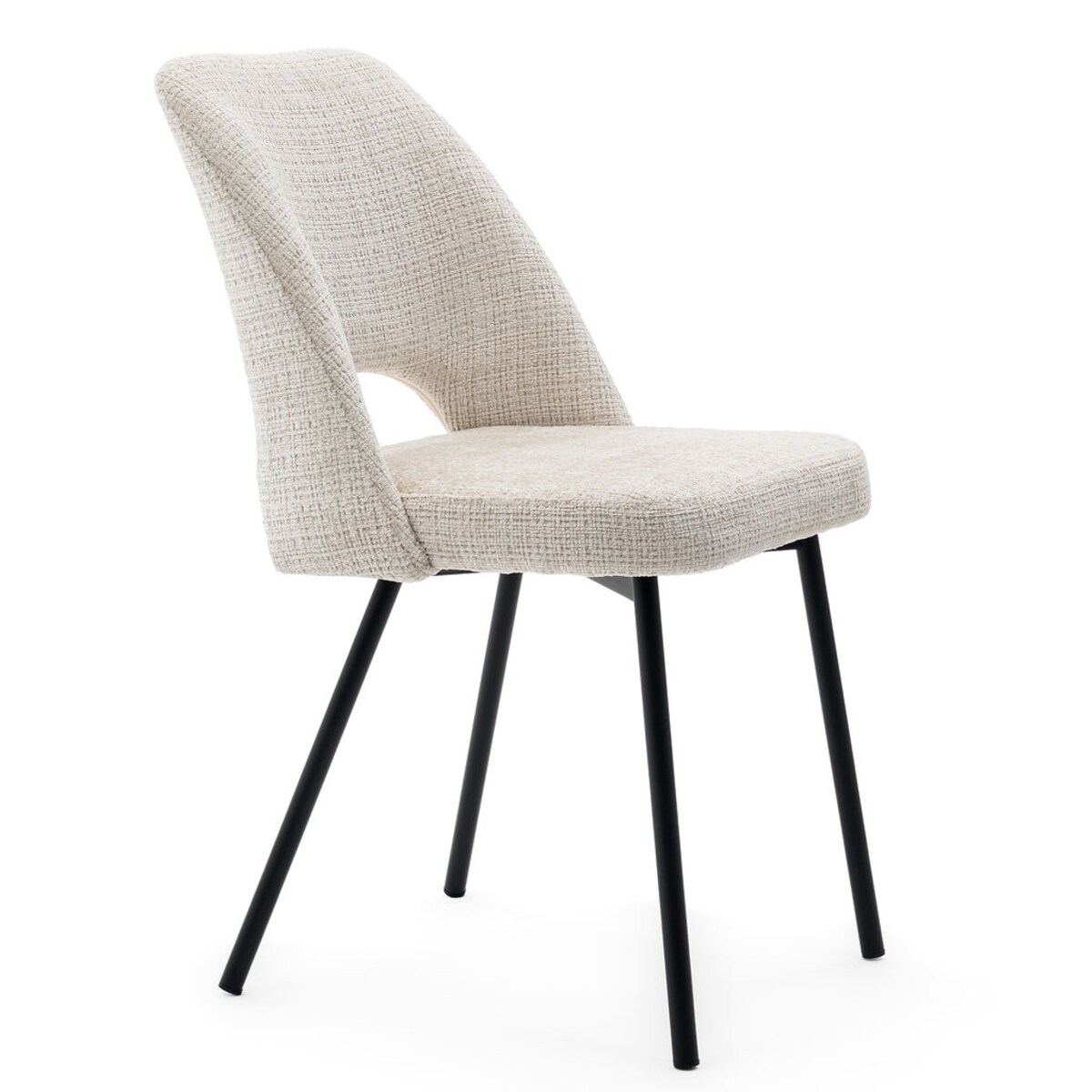 Krzesło tapicerowane MILO jasny beż do salonu jadalni kuchni