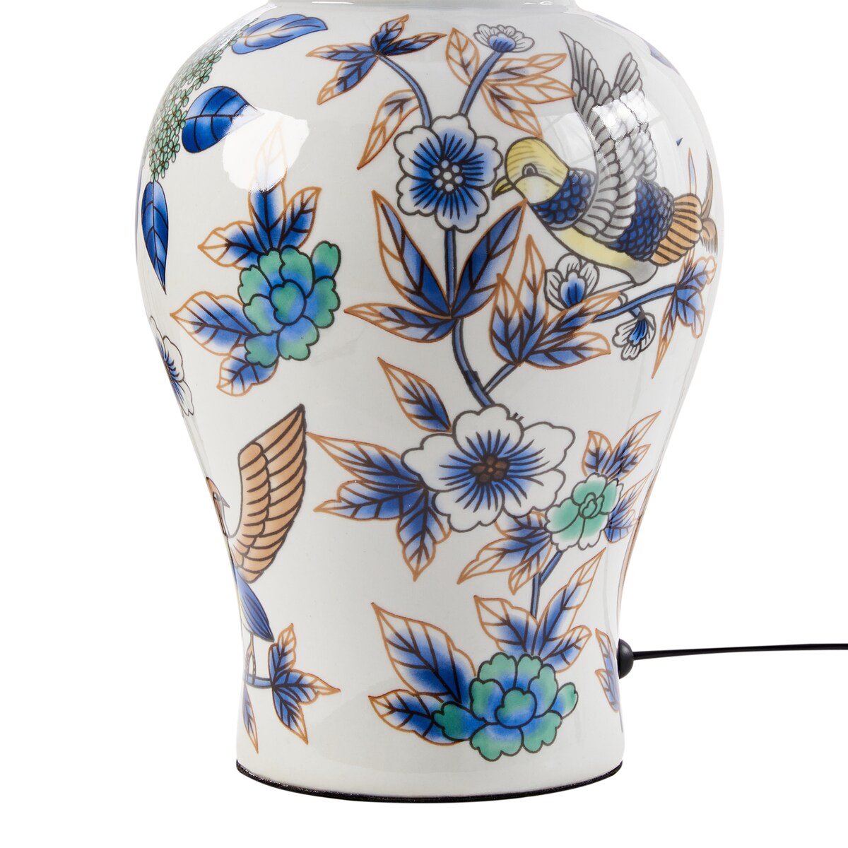 Lampa stołowa MORACA Porcelana Biały/ niebieski