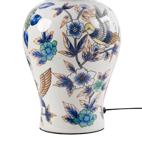 Lampa stołowa MORACA Porcelana Biały/ niebieski