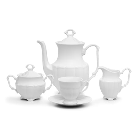 Garnitur do kawy dla 12 osób 39 el. Maria Teresa Biała C000