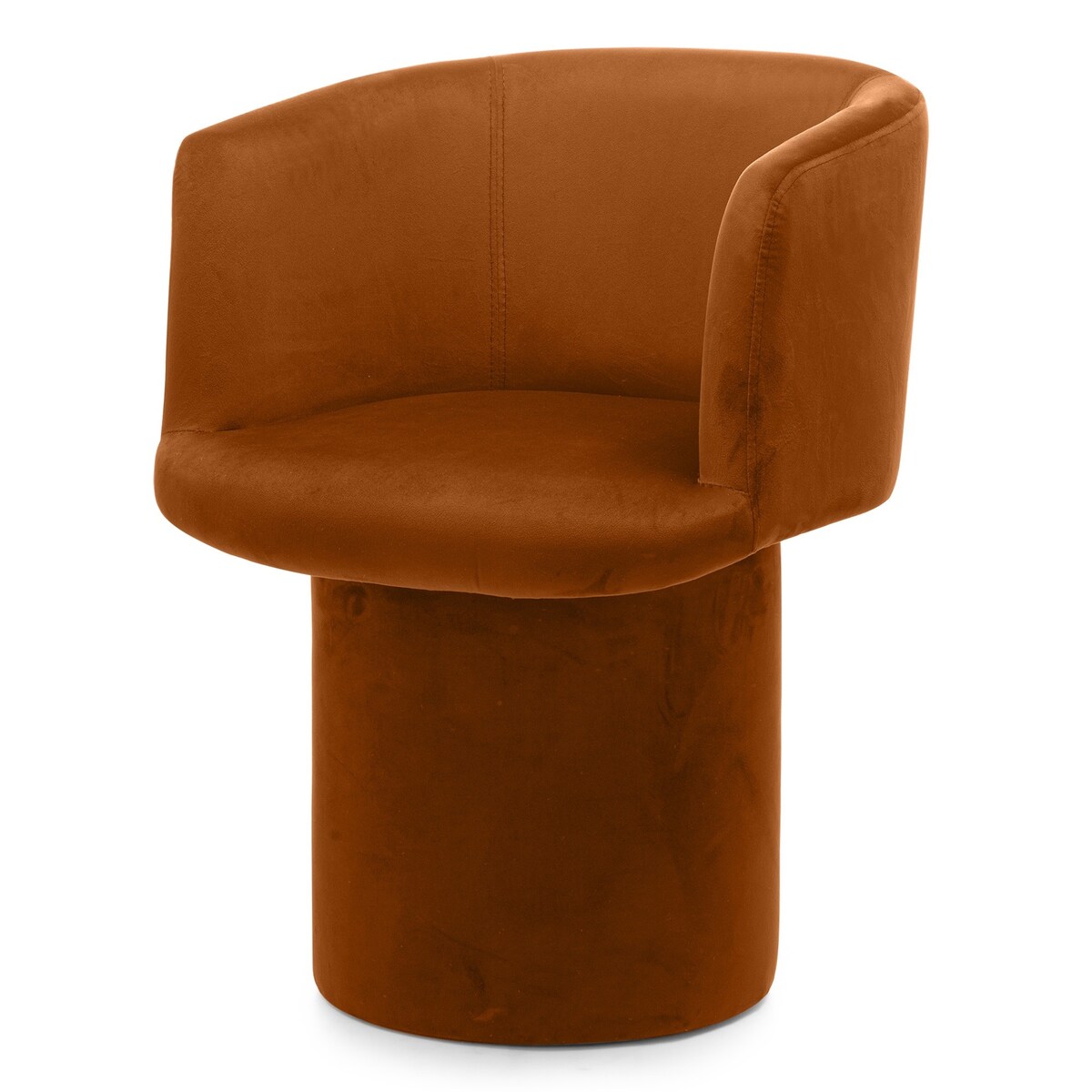 Fotel obrotowy, welur, miedziany Haco