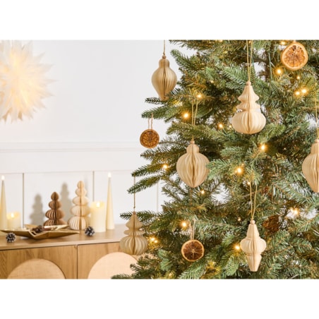 Zestaw 20 ozdób choinkowych ALTAELVA Papier Beżowy