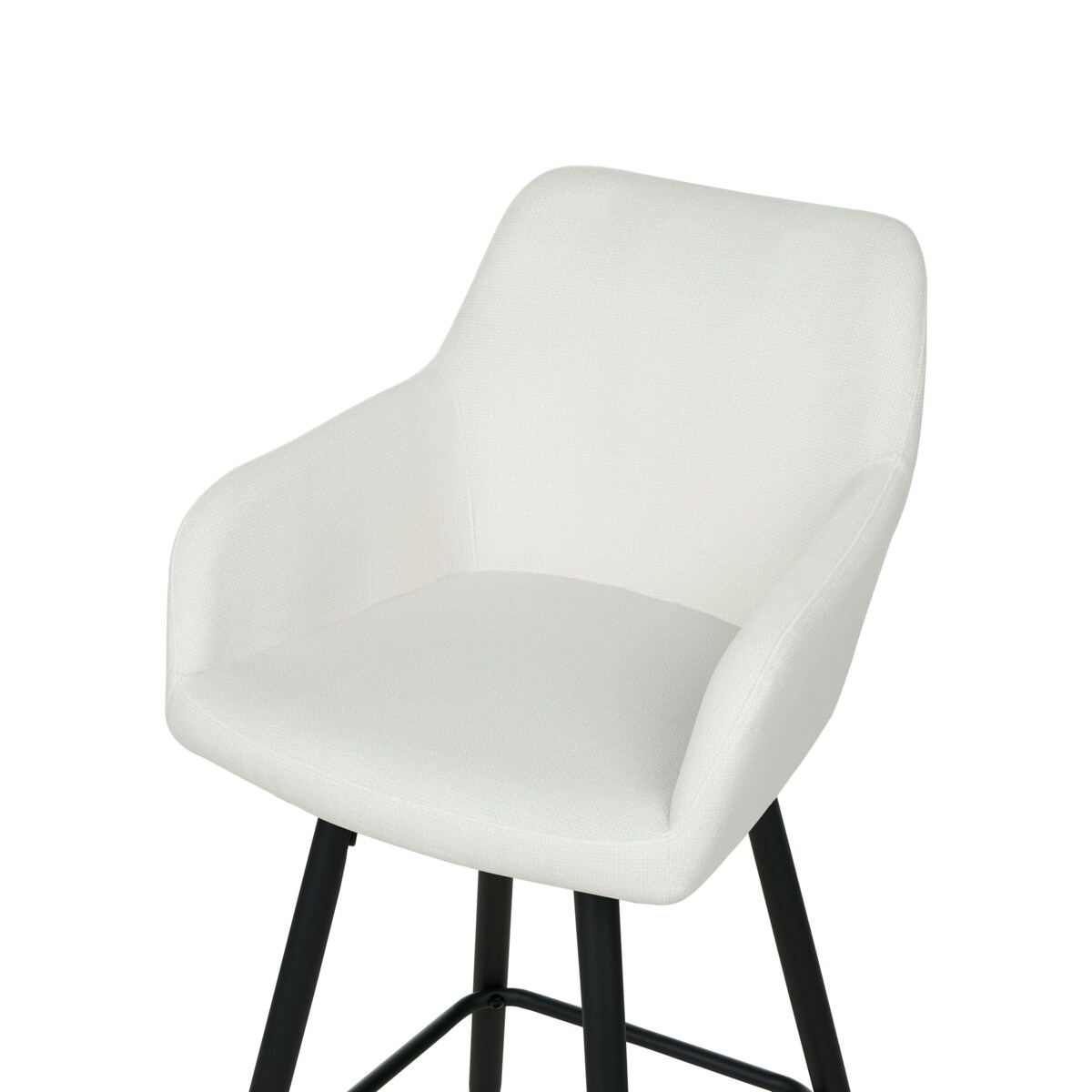 Zestaw 2 krzeseł barowych złamana biel CASMALIA