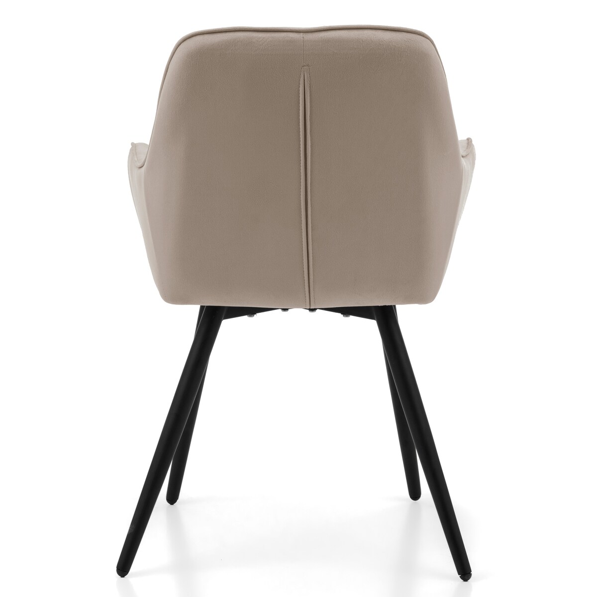 Krzesło tapicerowane COLIN aksamit velvet welur do salonu jadalni ciemnobeżowy