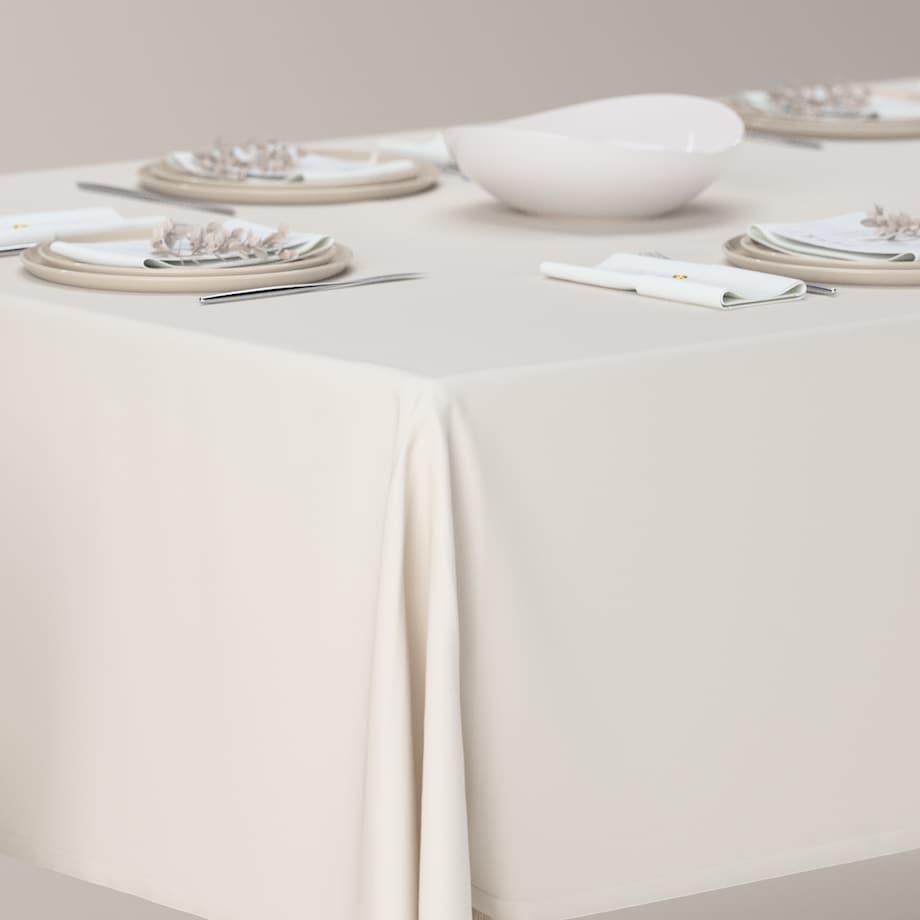 Obrus prostokątny 100 x 100 cm satynowa biel