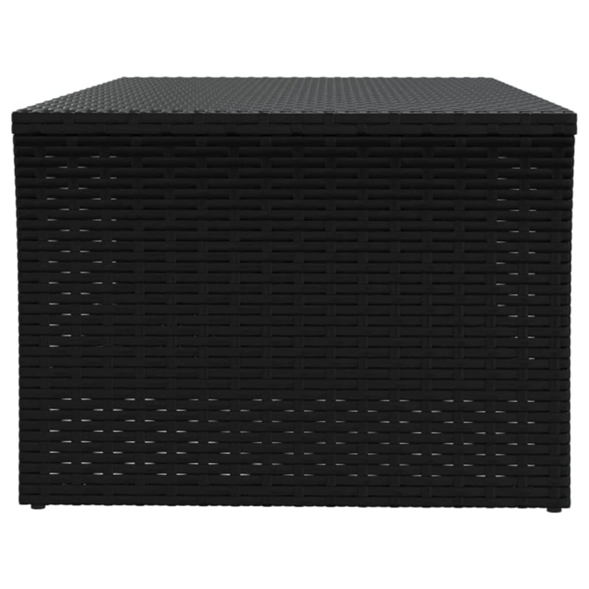 vidaXL Stolik kawowy, czarny, 100x50x40 cm, polirattan