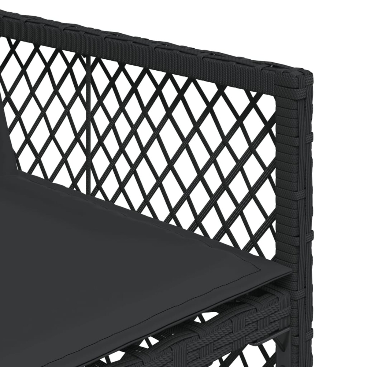 vidaXL 5-cz. zestaw mebli ogrodowych z poduszkami, czarny, polirattan