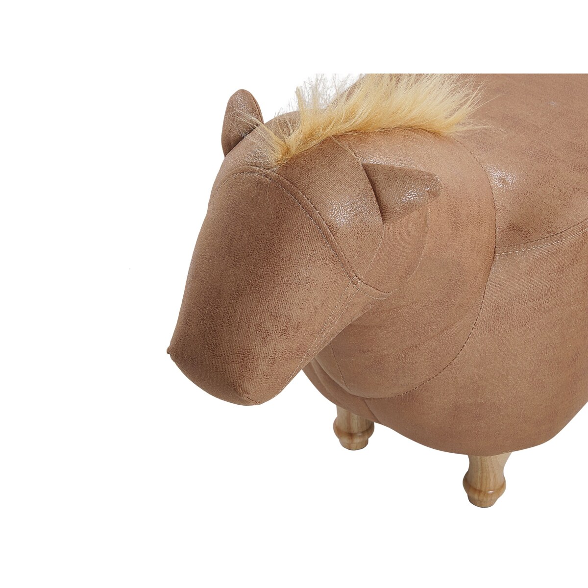 Pufa zwierzak ekoskóra beżowa HORSE