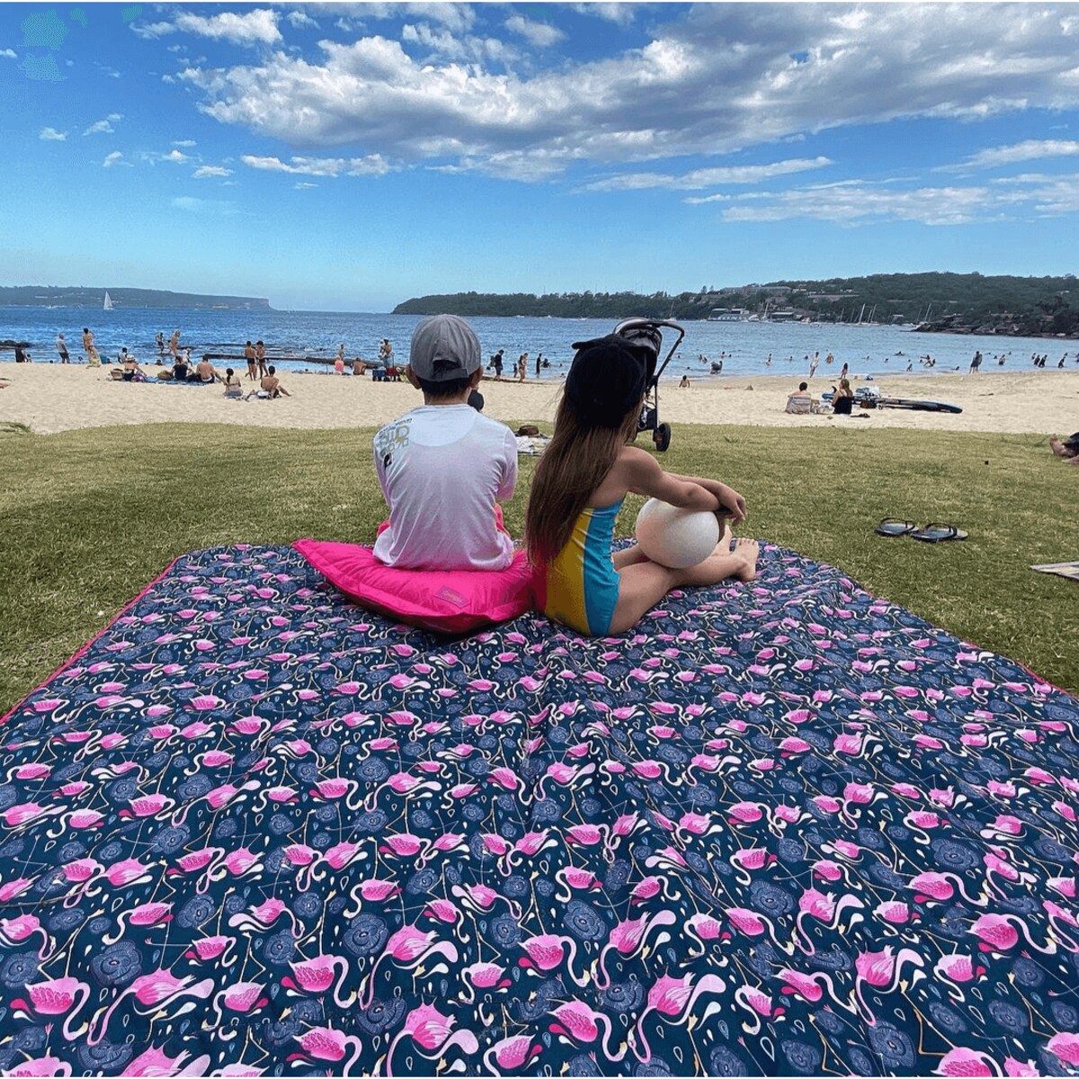 Mata na plażę 200x200 Flamingos