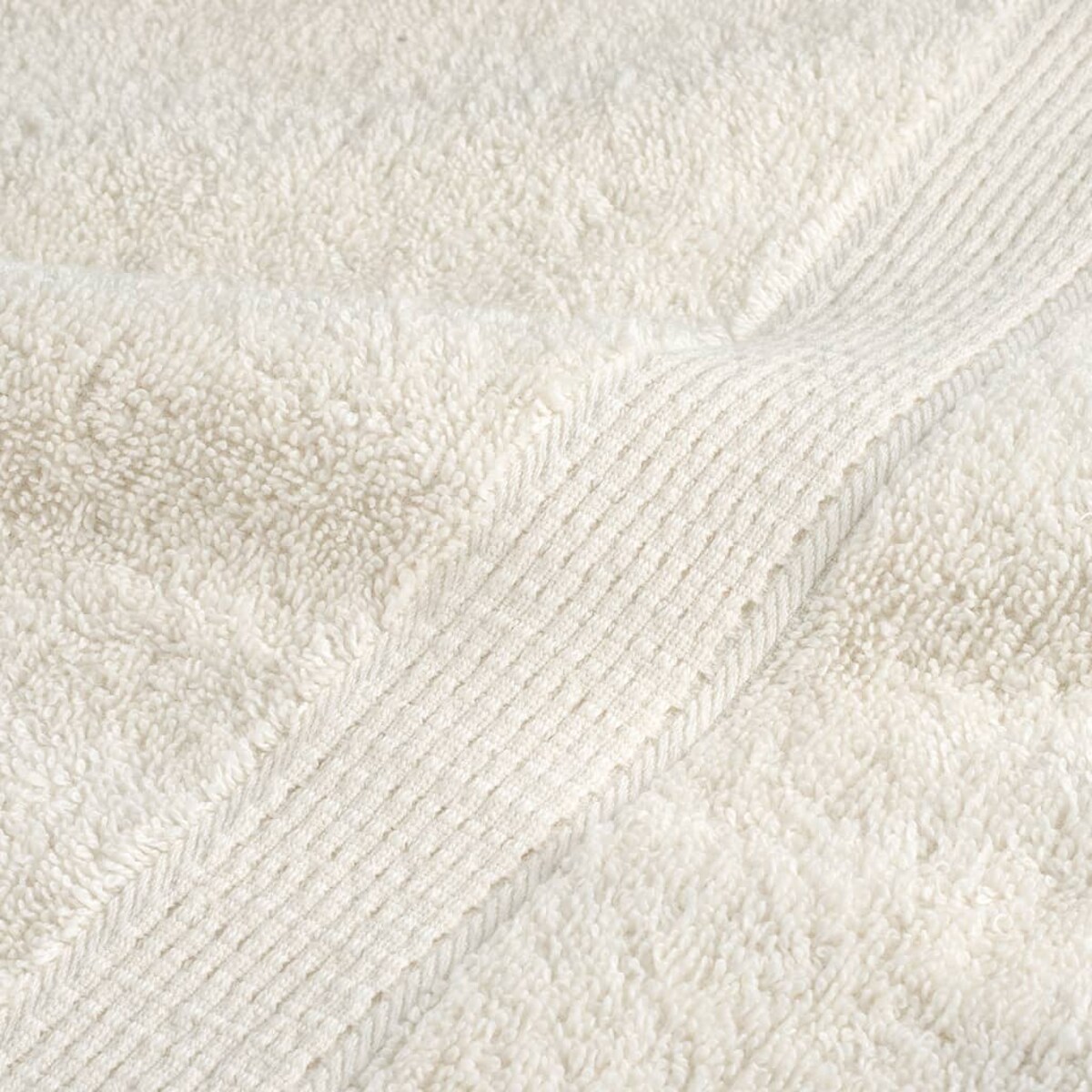 vidaXL Ręczniki premium SOLUND, 2 szt., kremowe, 100x200 cm, 600 g/cm²
