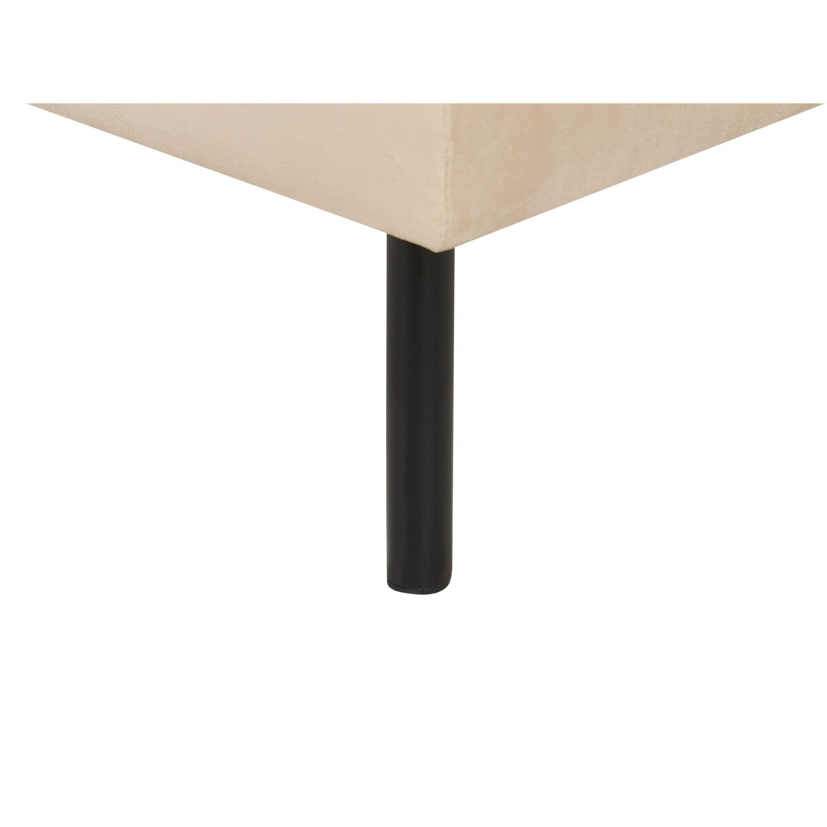 Fotel welurowy beżowy VINTERBRO