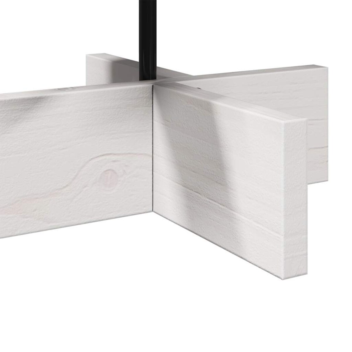 vidaXL Drewniana choinka do udekorowania, biała, 60 cm, sosnowa