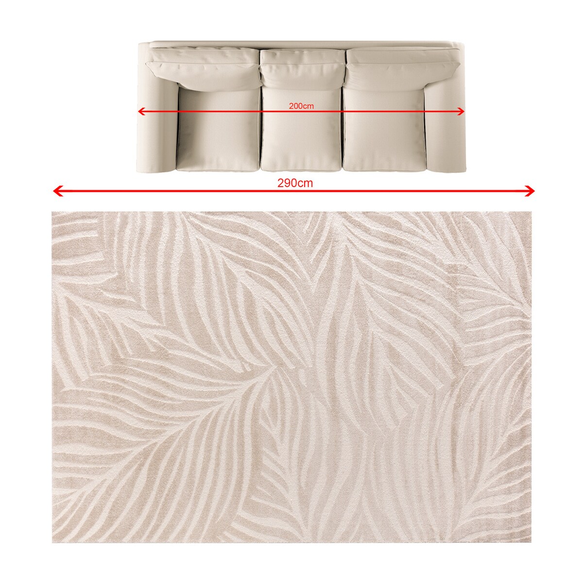 Dywan Velora beige 200x290 cm, 200x290 cm