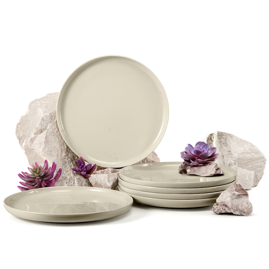 KONSIMO VICTO Zestaw talerzy obiadowych dla 6 osób (6 elementów) beżowy