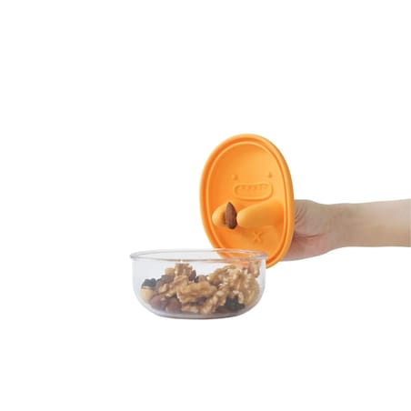 MONCHI FINGER SNACK BOWL innowacyjny pojemnik na przekąski, Tangerine Orange
