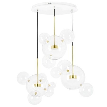 Wisząca lampa ledowa Capri 42W 3000K balls przezroczysta złota