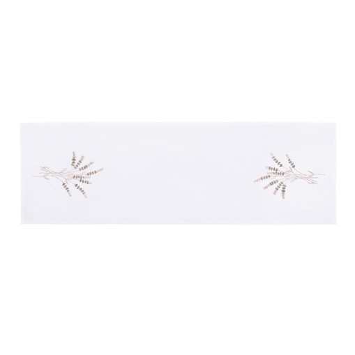 Konsimo CLIMAS Bieżnik plamoodporny, biały/kremowy