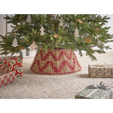 Osłonka pod choinkę GLACE Trawa morska Czerwony 60 cm