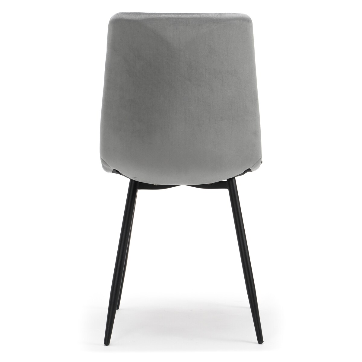 Krzesło tapicerowane pikowane welurowe do salonu jadalni PARMA jasnoszara