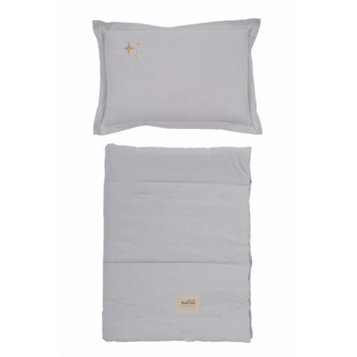 Pościel washed cotton z wypełnieniem Stars grey - M