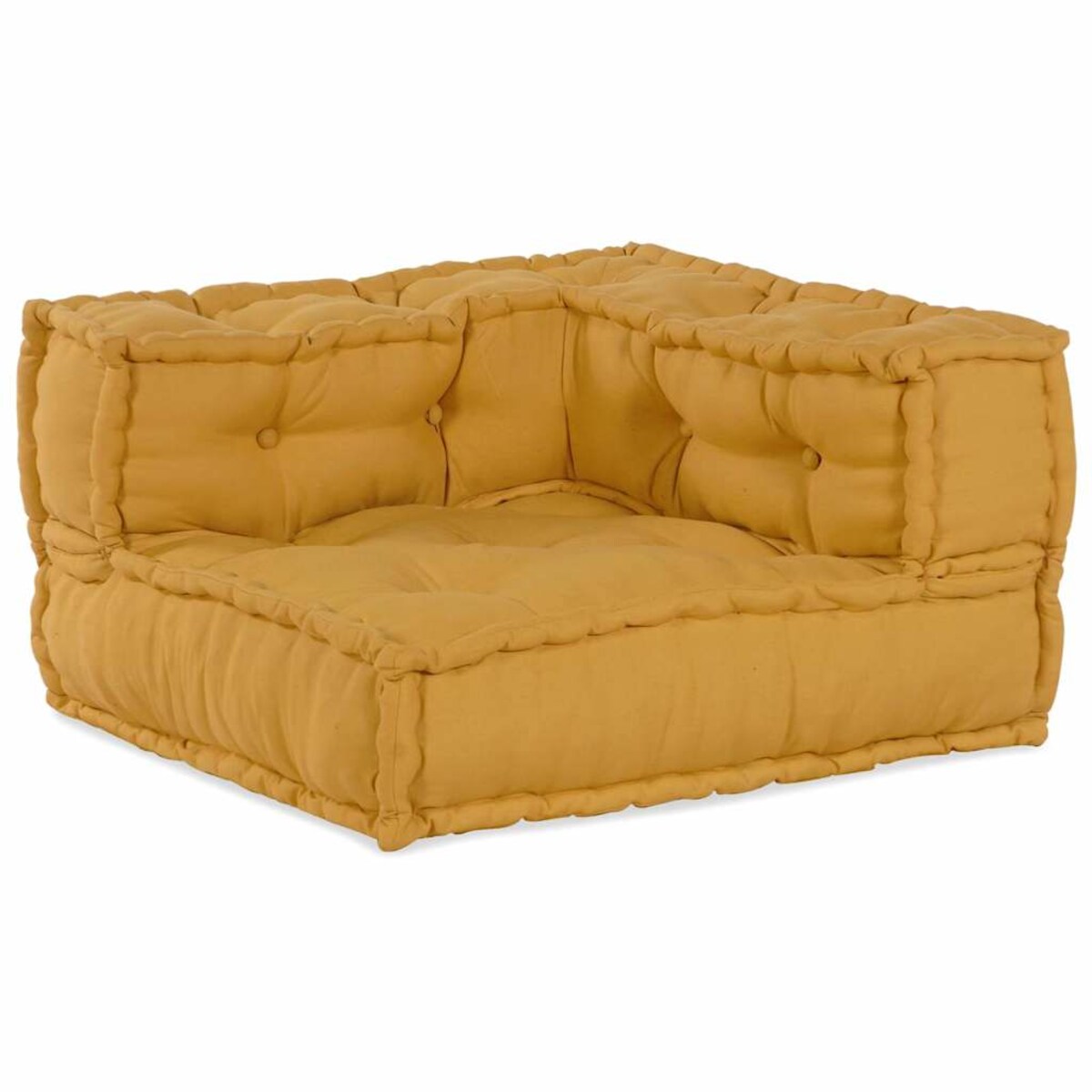 vidaXL 2-osobowa sofa modułowa, żółty, 140x70x36, tkanina