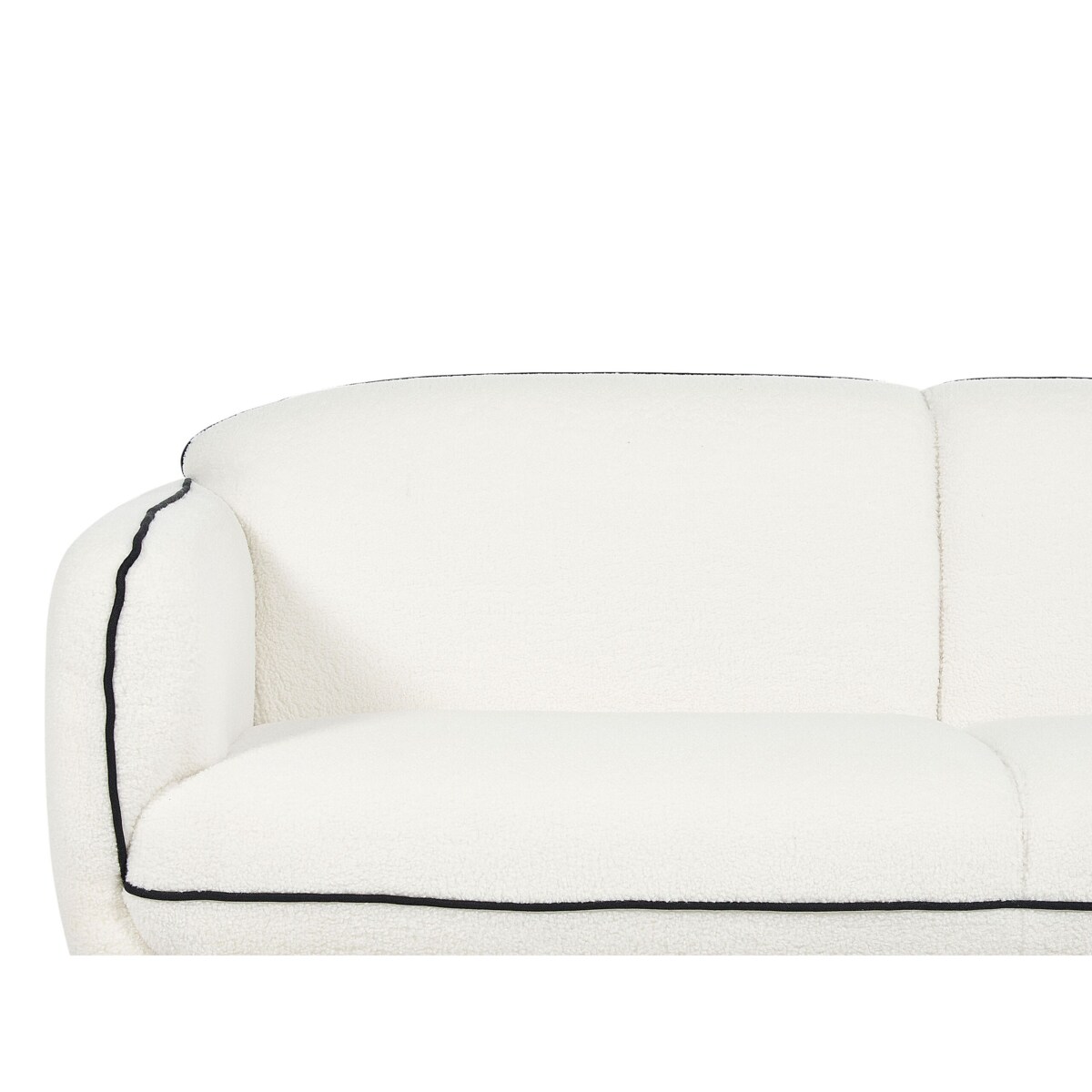 Sofa trzyosobowa boucle biała TONSBERG