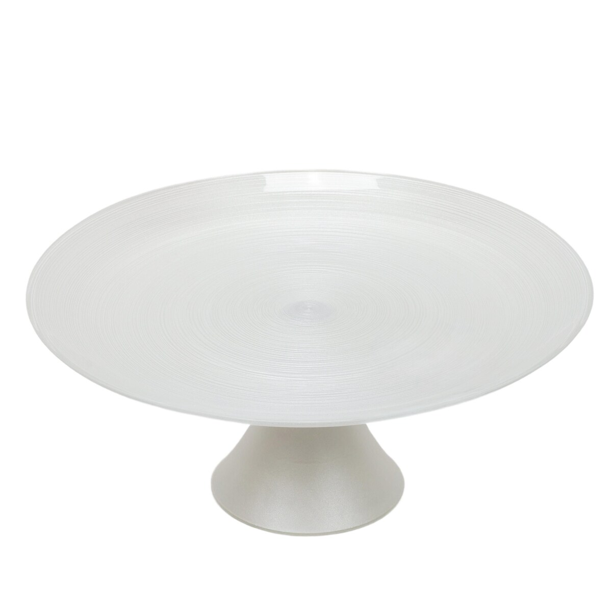 Patera na ciasto nowoczesna, szklana, Ø 28 cm