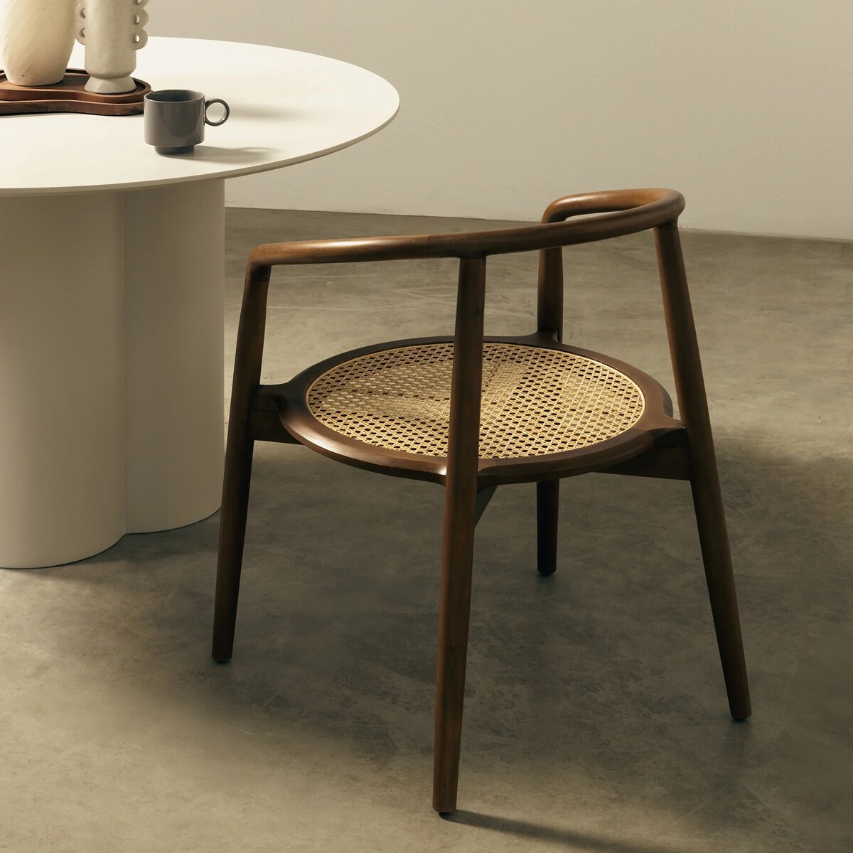 Krzesło drewniane CHARLOTTA 80x60x57 cm orzech zaokrąglone