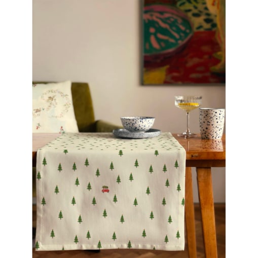 Bieżnik świąteczny - Minimalistyczny las - 35x130 cm